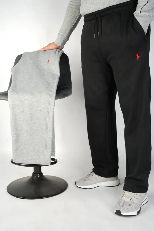 2 Sweatpants RALPH LAUREN Chauds & Doux  ( Gris + Noir ) Ref-RL771NJ
